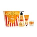 Plum BodyLovin' Caramel Popcorn & Chill Gift Set | Body Wash, Hand Cream & Scented Candle | Warm Caramel Fragrance | Birthday, Anniversary, Valentine Gift for Girlfriend Wife | Unique Popcorn Tub Kit - Fast Shipping to USA & Canada - Image 2