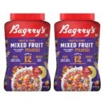 Bagrry's Fruit N Fibre, Mixed Fruit Muesli, 1000 GM, Jar, Pack of 2 - Fast Shipping to USA & Canada - Image 2