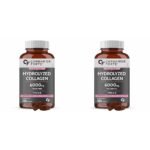 Carbamide Forte Hydrolyzed Marine Collagen Peptides Tablets | 6000mg Type 1 & 3 Collagen Powder for Joint Support,Glowing Skin & Hair | Collagen Supplements for Women & Men - 180 Tablets (Pack of 2) - Fast Shipping to USA