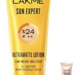 LAKME Sun Expert Spf 24 Pa++ Ultra Matte Sunscreen Lotion 50 Ml & Lakme 9 To 5 Cc Cream Mini For All Skins, 01-Beige, 9 G - Fast Shipping to USA & Canada