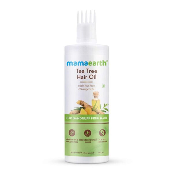 Mamaearth Tea Tree Anti Dandruff Hair Oil with Tea tree oil & Ginger for Dandruff-Free Hair - 250ml - Fast Shipping to USA & Canada