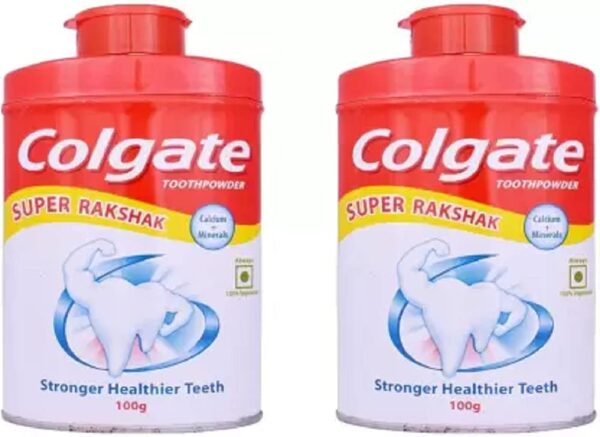 Colgate Toothpowder - with Calcium and Minerals (Anti-cavity) (100gm X 2N) Toothpaste (100 g, Pack of 2) - Fast Shipping to USA & Canada
