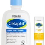 Cetaphil Gentle Skin Cleanser 125 ml Hydrating with Niacinamide Vitamin B5 Combination Skin Sun Spf 50 Sunscreen Very High Protection Light Gel Water Resistant Vitamin E 50 Ml Pack Of 1 - Fast Shipping to USA & Canada