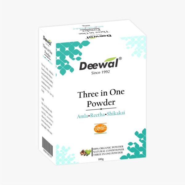 Deewal Three In One Powder Amla. Retha.Shikakai,100g(pack of 3) - Fast Shipping to USA & Canada