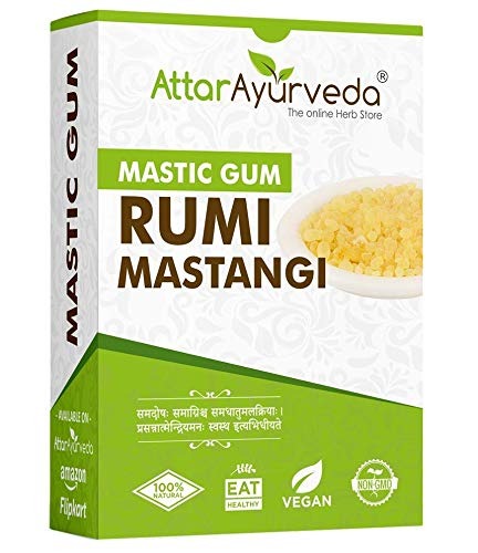 Attar Ayurveda Rumi Mastangi - Roomi Mastangi- Pistacia Lenticus - Mastic Gum (20 Gram) - Fast Shipping to USA