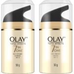 Olay Day Cream Total Effects 7 in 1, Anti-Ageing Gentle Moisturiser, 50g And Olay Day Cream Total Effects 7 in 1, Anti-Ageing SPF 15, 50g - Fast Shipping to USA & Canada