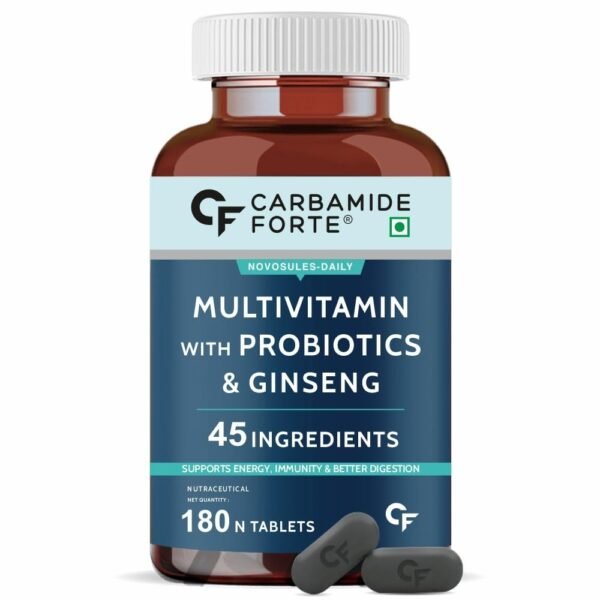 Carbamide Forte Multivitamin Tablet For Men | Multi vitamin for Men with Ginseng | Multivitamin for Men With Probiotics For Immunity & Energy | Multivitamin Men with Zinc- 180 Veg Tablets - Fast Shipping to USA