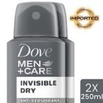 Dove Men+Care Invisible Dry Spray Antiperspirant Deodorant, Up To 48 hrs Protection From Sweat & Odour, Instantly Dry for Cleaner Feel & Leaves No White Marks or Stain, Soothes & Moisturises Skin, Warm, Oriental Scent, 250ml (Pack of 2) - Fast Shipping to USA & Canada - Image 3