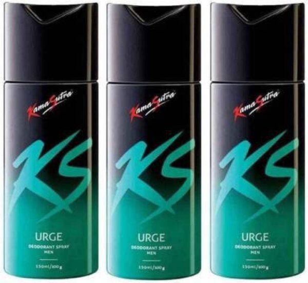Kamasutra KS D-URG3 Deodorant Spray Unisex 450 ml, Set of 3 - Fast Shipping to USA & Canada