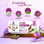 Ayouthveda D-TAN Six Steps Facial Kit for Tan Removal | D Tan Skincare Essentials For Clear Skin | Hydrates Skin With Cucumber, Aloe Vera & Green Tea | Remove Blemishes & Dark Spots (Pack of 1; 230g) - Fast Shipping to USA & Canada - Image 5