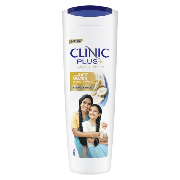 Clinic Plus Strong & Thick Shampoo with Rice water,Protein & Vitamin E for Hair Strengthening, Breakage Reduction and Thicker Hair,355 ml. - Fast Shipping to USA & Canada