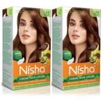 Nisha Cream Hair Color Natural Brown, Permanent Hair Colour for Women Men, No Ammonia, Ultra Soft Deep Shine, 100% Grey Coverage, 4.0 Natural Brown Hair Colour 120gm Pack of 2 - Fast Shipping to USA & Canada - Image 2