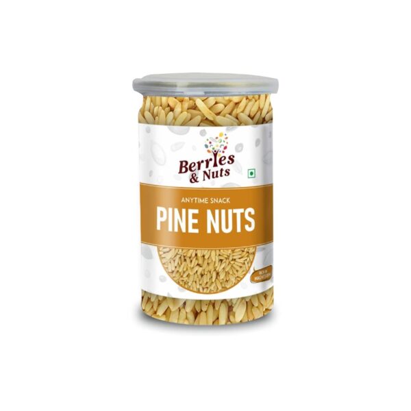 Berries And Nuts Premium Pine Nut Kernels | Chilgoza Magaz Giri, Giri Magaz | 200 Grams | 1 Bottle of 200 Grams. - Fast Shipping to USA & Canada