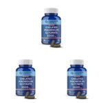 Carbamide Forte Chelated Magnesium Glycinate Supplement 2000mg Per Serving | Magnesium Supplement Supports Muscle Recovery & Better Sleep - 120 Veg Tablets (Pack of 3) - Fast Shipping to USA