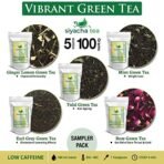 Siyacha Tea Vibrant Green Tea Sampler |5 Assorted Organic Green Tea -Variety Pack| Ginger Lemon, Mint, Earl Grey, Tulsi, Rose Chai I 20 Grams Each|100g - Fast Shipping to USA & Canada - Image 3