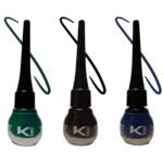 KINDED Eye Liner Liquid Waterproof Smudgeproof Longlasting Insta Bold Look Intense Colour Pigments Quick Drying Eyeliner Combo (5 ml, Matte Finish, Midnight Black, Royal Blue & Dapper Green) - Fast Shipping to USA & Canada