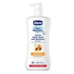 Chicco Baby Moments Gentle Bodywash & Shampoo with Oats Extracts & Apricot, 500ml |Head-to-Toe | No Tears Formula | Moisturized Skin & Hair | Dermatologically Tested | Parabens & Phenoxyethanol Free - Fast Shipping to USA & Canada