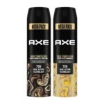 Axe Dark Temptation Men's Deodorant + Axe Gold Temptation Long Lasting Deodorant Bodyspray For Men, With An Irresistible Scent 215ml, Pack of 2 - Fast Shipping to USA & Canada
