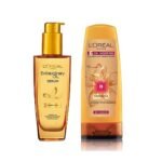 L'Oreal Paris Extraordinary Oil Hair Serum for Women and Men, 100 ml & L'Oreal Paris 6 Oil Nourish Conditioner, 175ml (With 10% Extra) - Fast Shipping to USA & Canada