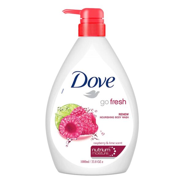 Dove Renewing Raspberry Body Wash with Lime for Renewed Skin, Refreshing Scent, 1L - Fast Shipping to USA & Canada