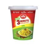 MTR 3 Minute Breakfast Poha- Cuppa | Just Add Hot Water | Wholesome Instant Breakfast | Spiced Flattened Rice | No added preservatives | 80g Cup - Fast Shipping to USA & Canada