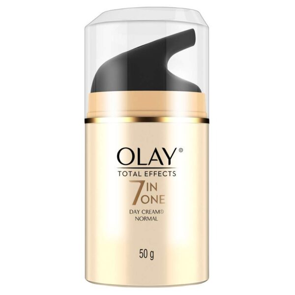 Olay Total Effects Anti Ageing Skin Cream (Moisturizer)| Fights 7 Signs of Ageing | With Niacinamide and Green Tea Extracts | Normal, Oily, Dry, Combination Skin | 50g (DAY/NORMAL (50 g)) - Fast Shipping to USA & Canada