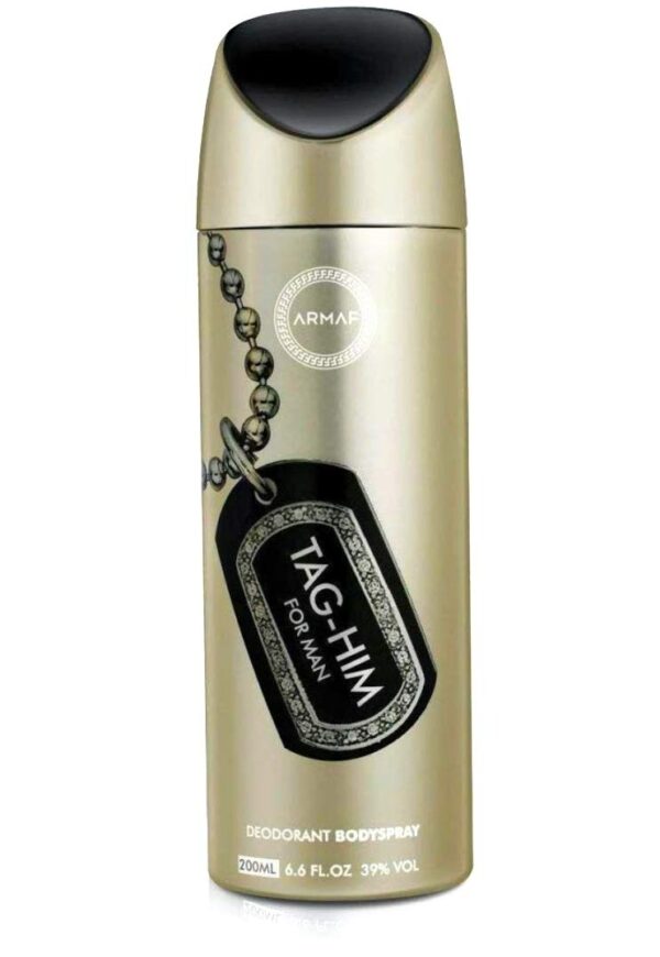 Armaf Deo Tag Him Silver Colour Body Spray For Men 200 ml, Fragrance For Long Lasting Freshness, Gentlemen's Mood, Everyday Use, Best For Gifting Purpose - Fast Shipping to USA & Canada