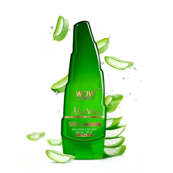 WOW Skin Science 99% Pure Aloe Vera Gel for Face, Skin & Hair - 150ml | Ultimate Gel For Glowing Skin | For Both Men and Women - Fast Shipping to USA & Canada