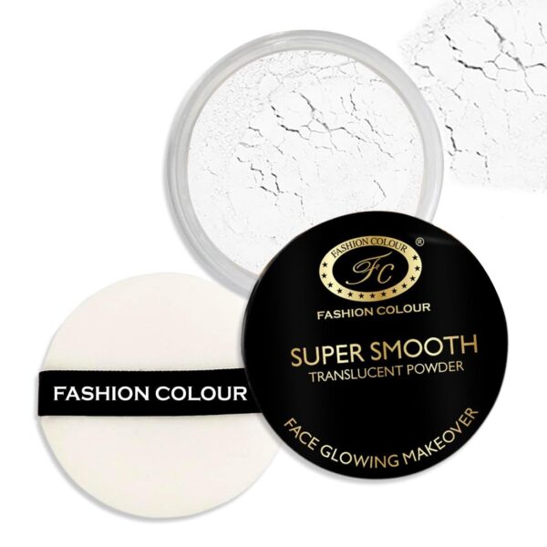 Fashion Colour Super Smooth Translucent Powder | Makeup Baking | Lightweight Loose and Makeup Setting Powder| For Oil-Free Makeup Look | Lightweight | Puff Applicator | Evens Skintone | 15g | Shade 01 - Fast Shipping to USA & Canada
