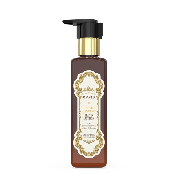 Kama Ayurveda Rose Jasmine Hand Lotion with Pure Essential Oils of Rose and Jasmine, 200ml - Fast Shipping to USA & Canada
