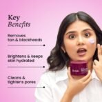 Foxtale De-Tan Face Mask for Glowing Skin| Clay Mask with Lactic Acid for Tan Removal, Reduction in Blackheads, Instant Brightening| New-Age Ubtan Face Pack for All Skin Types | Men & Women- 75g - Fast Shipping to USA & Canada - Image 4