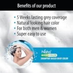 Nisha Quick 5 Minutes Hair Color Shampoo Black | 5 Weeks Long Lasting Shampoo Hair Colour for Women and Men (180ml Bottle, Original Black) - Fast Shipping to USA & Canada - Image 6