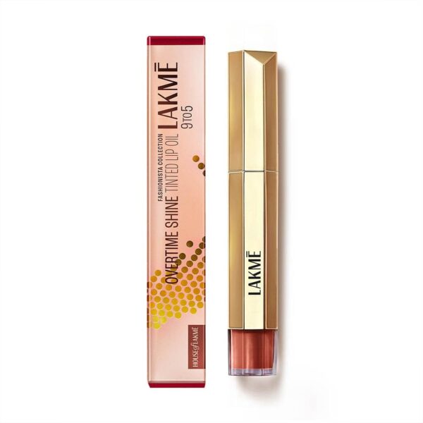 LAKME 9To5 Glossy Finish Overtime Shine Tinted Lip Oil 5.3 Ml - Cocoa Truffle - Fast Shipping to USA & Canada