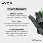 Avon Naturals Purifying Carbon & Perilla Leaf Cleanser | For Deep Cleansing | Mild & Gentle Formula Face Wash | 100g - Fast Shipping to USA & Canada - Image 5
