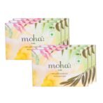 Moha: Herbal Soap A Natural Face & Body Cleanser! With Goodness Of Aloe Vera Gel, Basil & Neem Used As Bathing Soap, Face & Body Soap, Unisex Bathing Bar - 100Gm Each (Pack Of 6) - Fast Shipping to USA & Canada
