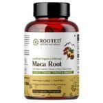 Rooted Actives Maca Root Powder With Reishi Mushroom Extract (90 Veg Caps, 750 Mg) | Stamina, Virility, Hormonal Support (Maca Root With Reishi Mushroom) - Fast Shipping to USA