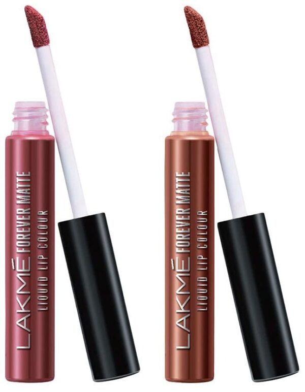 LAKME Forever Matte Liquid Lip Colour, Nude Twist, 5.6 ml & Lakme Forever Matte Liquid Lip Colour, Nude Dream, 5.6 ml - Fast Shipping to USA & Canada