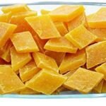 Organic Bites Sweet Mango Katli/Homemade Aam papad Katli Alphanso Mango Pulp Katli | Khatta Meetha Aam Papad | Mangolicious Barfi Candy -500 gm (250 gm X 2 Pkt) - Fast Shipping to USA & Canada