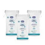 Chicco Baby Moments Cotton Squares Combo of 60 Pcs (White) - Pack of 3 - Fast Shipping to USA & Canada