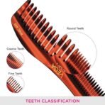 Vega Tortoise Shell Pattern Wide and Coarse Tooth Shampoo Hair Comb,Handmade, (India's No.1* Hair Comb Brand)For Men and Women, (HMC-48D) - Fast Shipping to USA & Canada - Image 6