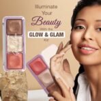 Hilary Rhoda Get Glow Highlighter Palette | Ultra Blendable & Long Lasting | Shimmer Finish & Illuminating Glow | Highly Pigmented & Easy To Blend Shades | 3 Shades in 1 Palette - 15g (Shade - 03) - Fast Shipping to USA & Canada - Image 4