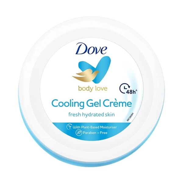 Dove Cooling Gel Cr?me (Cream), 48 Hrs Long Lasting Hydration, Lightweight, Oil Free Moisturizer For Smooth Skin, Paraben Free, 245 g - Fast Shipping to USA & Canada