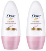 Dove Eventone Deodorant Roll On For Women, Antiperspirant Underarm Roll On Removes Odour, Keeps Skin Fresh & Clean, Alcohol Free, Paraben Free, 50 ml (Pack of 2) - Fast Shipping to USA & Canada