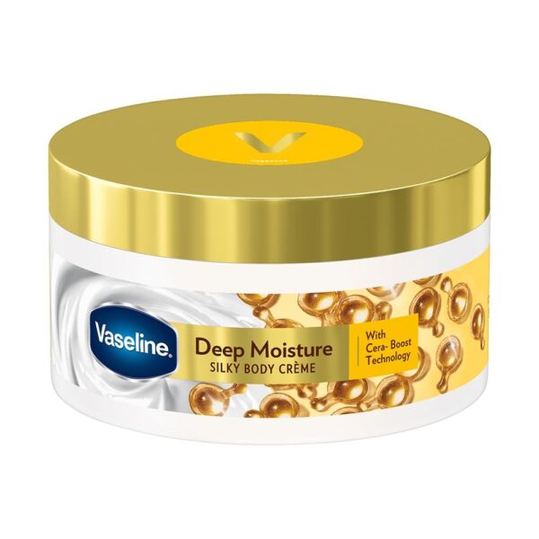 Vaseline Deep Moisture Silky Body Creme, 180 g. With Cera-Boost Technology for Silky Smooth Skin - Fast Shipping to USA & Canada