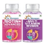 DR. MOREPEN Biotin+ for Hair Growth and Multivitamins for Women - 60 Veg Tablets Each - Fast Shipping to USA