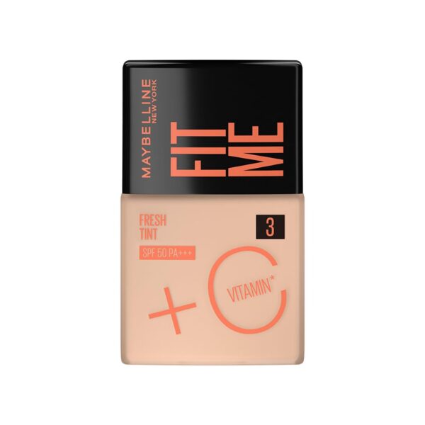 Maybelline New York Liquid Foundation, Lightweight Skin Tint With Spf 50 & Vitamin C, Natural Coverage, For Daily Use, Fit Me Fresh Tint, Shade 03, 30Ml - Fast Shipping to USA & Canada