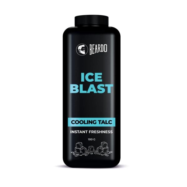 Beardo Ice Blast Talc Powder for men, 250g | INSTANT ICY COOLING Talcum Powder Men | Combat heat with Menthol | Goodness of Aloe vera & Vitamin E for Instant Freshness - Fast Shipping to USA & Canada