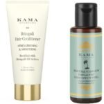 Kama Ayurveda Bringadi Hair Conditioner 50gm & Kama Ayurveda Extra Virgin Organic Coconut Oil - 50ml Combo - Fast Shipping to USA & Canada