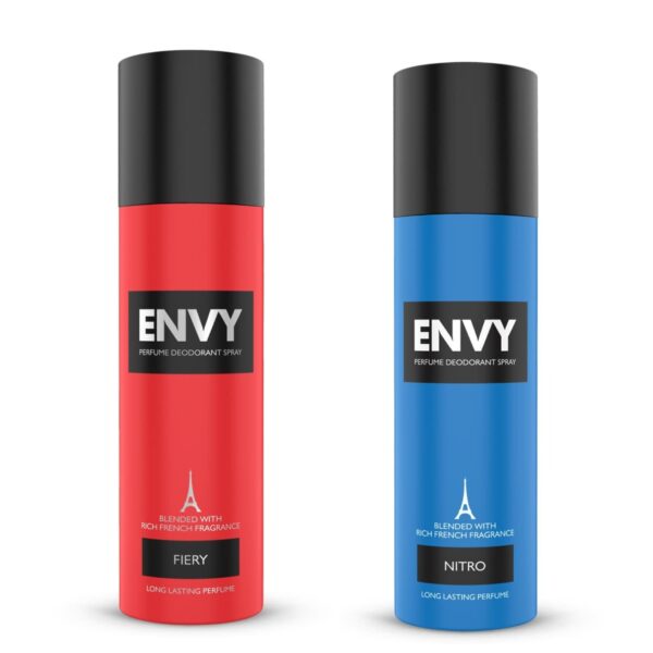 ENVY Fiery Deo - 140ML & Nitro Deo - 120ML (Combo of 2) | Long Lasting Deodorants for Men - Fast Shipping to USA & Canada