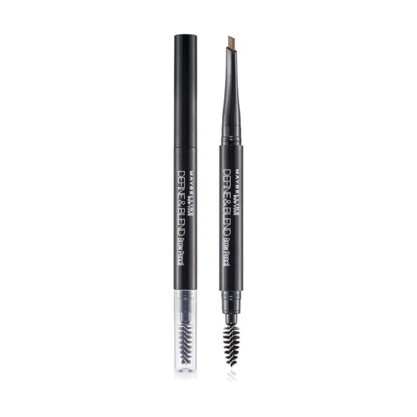 Maybelline New York Brow Pencil, With Spoolie, Long-lasting and Natural-looking Results, Define & Blend Brow Pencil, Natural Brown, 0.16 g - Fast Shipping to USA & Canada
